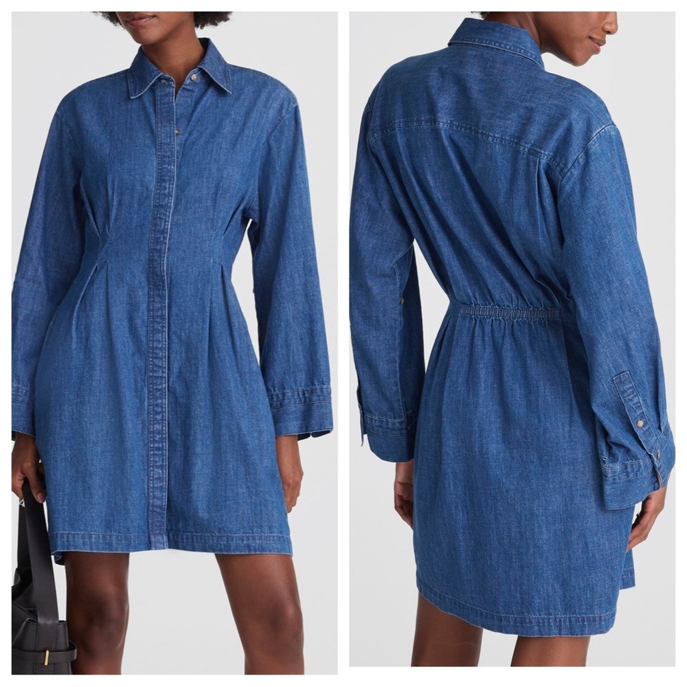 Madewell Indigo Long Sleeve Dress